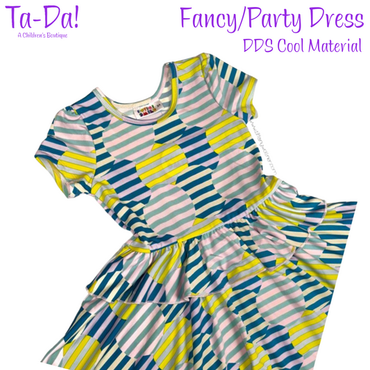 Blue & Yellow Peplum - DDS Fancy/Party Dress