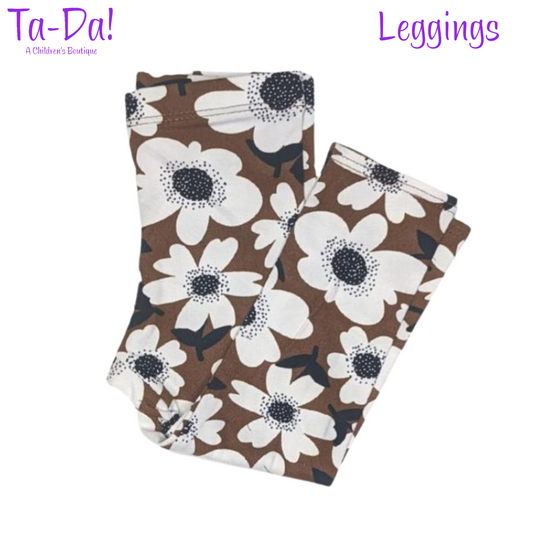 Brown Floral - DDS Leggings