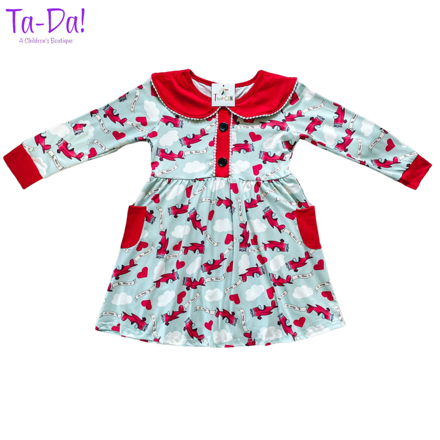 Be Mine Red Barons - WDC Peter Pan Collar Dress