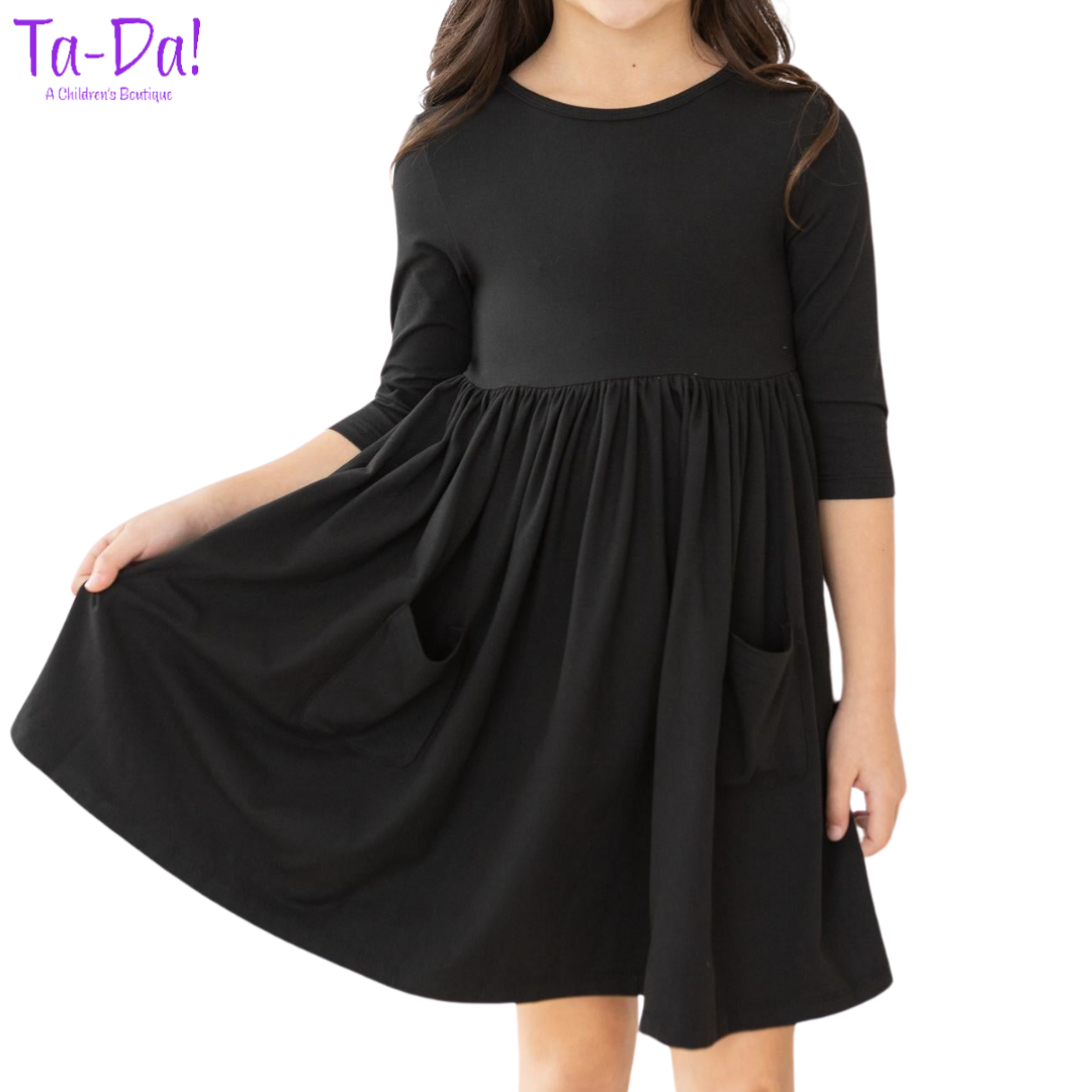 Black - MR Pocket Twirl Dress