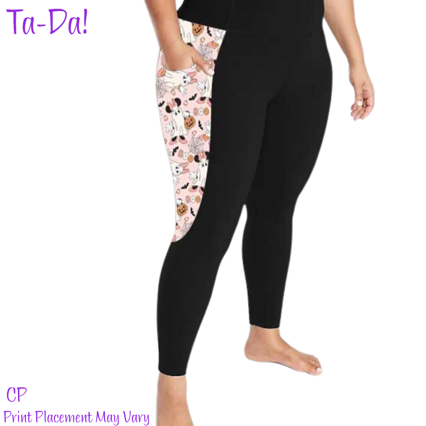 Mini Ghosts - CP Pocket Print Leggings (ETA: Mid September)