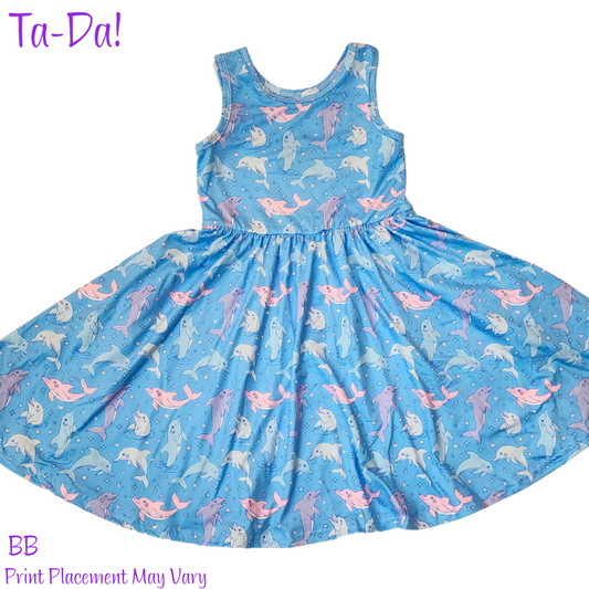 Dancing Dolphins -BB  Twirl Dress