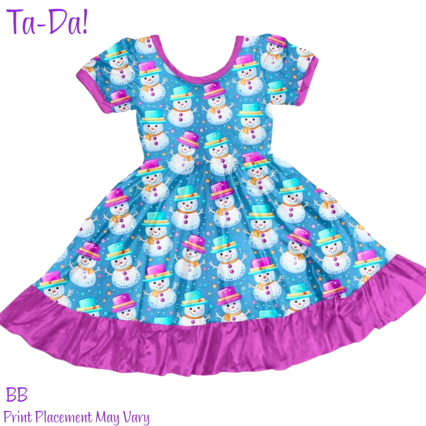 Frosty Friends - BB Puff Sleeve Twirl Dress (ETA: Mid-October)